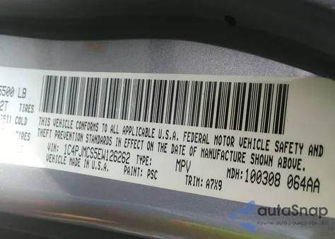 2014 Jeep Cherokee Latitude из США, поврежденный, VIN 1C4PJMCS5EW126262